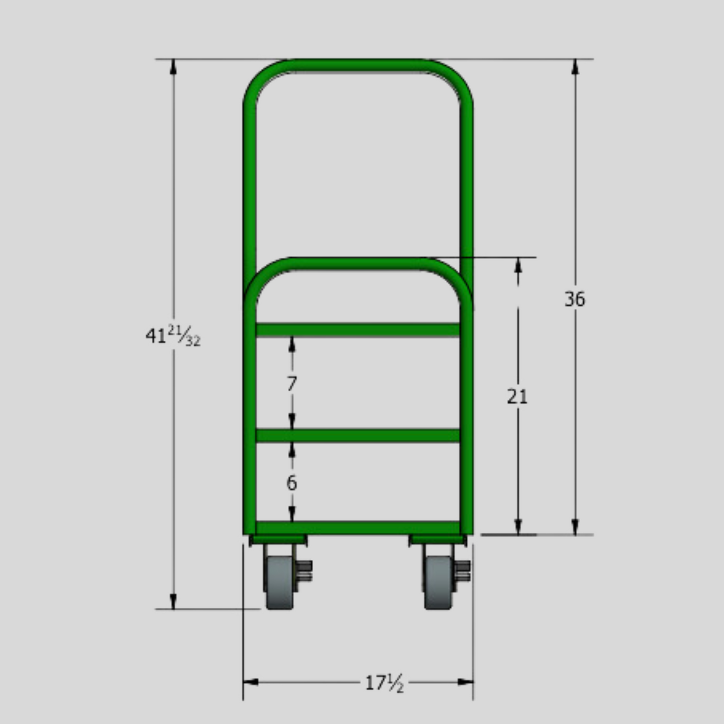 Saftcart Cylinder Cart Hand Truck 36 Cylinder Capacity Heavy Duty 41.5x17.5x39.5