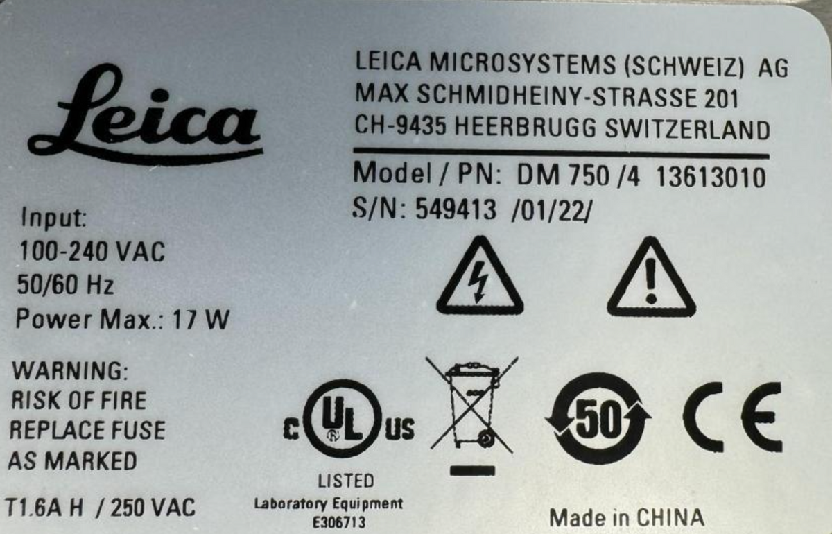 Leica DM750 Binocular Microscope w/ 4 HI PLAN Objectives 4x 10x 40x 100x Oil