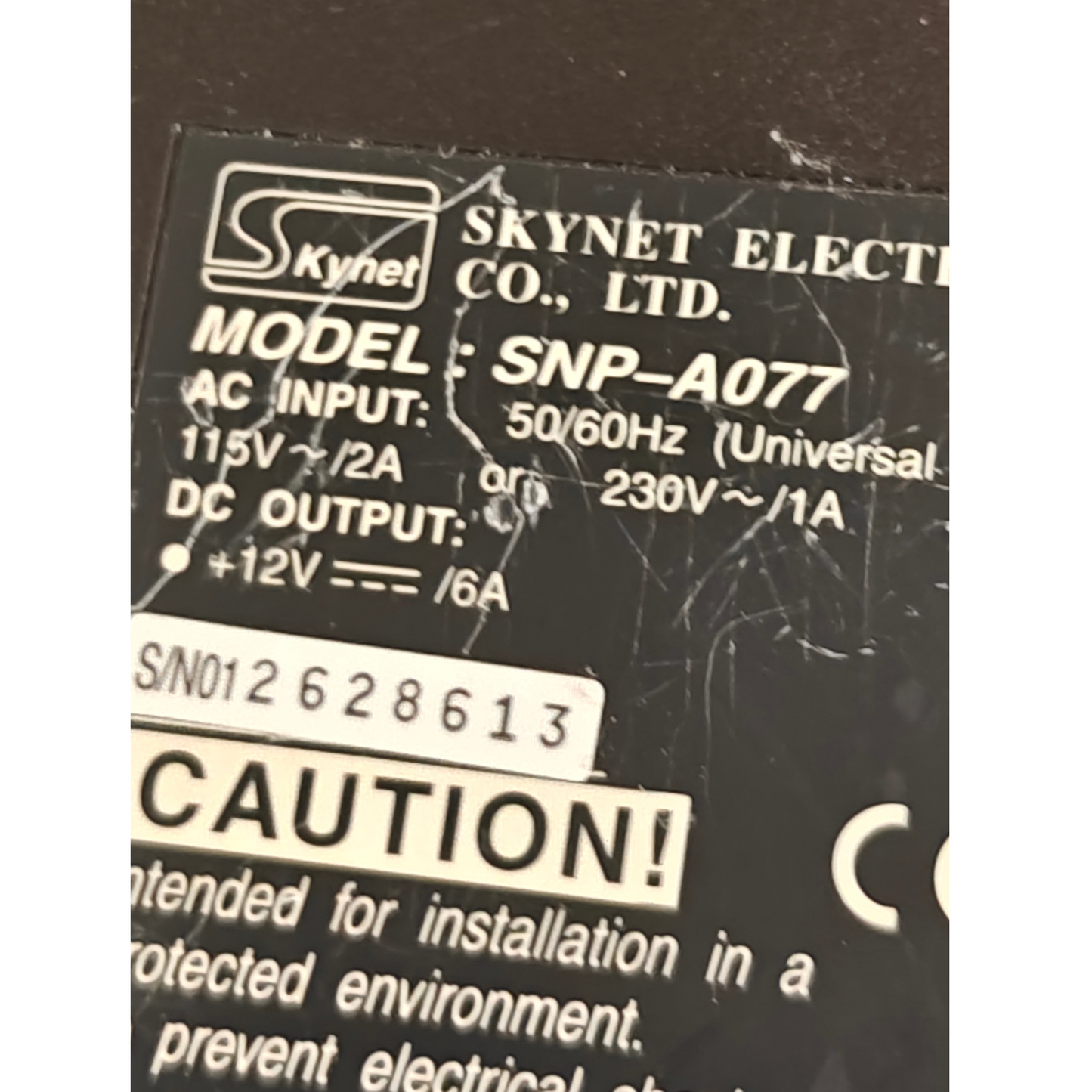 Skynet SNP-A077 AC Adapter Power Supply 12V 6A 5-Pin DIN