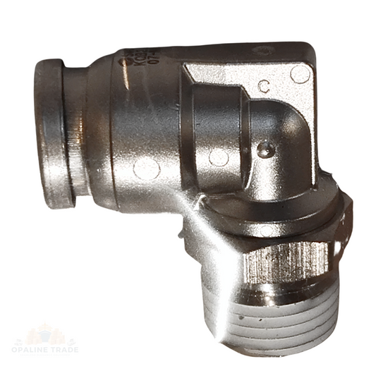 SMC KQB2L07-N01S Male Elbow Metal Fitting - One Touch Brass - UNF, NPT Threads