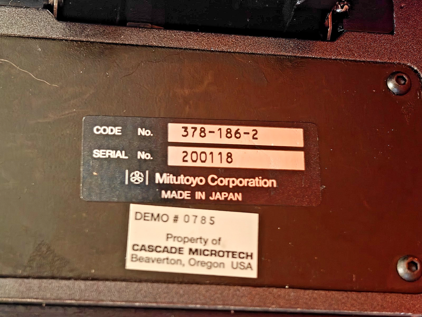 Mitutoyo 378-186-2 Microscope Head for Cascade Microtech Summit Probe Station