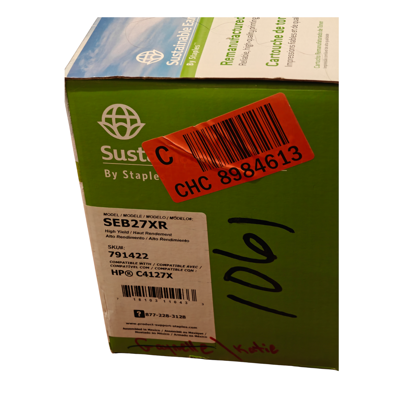 Staples Sustainable Earth SEB27XR Toner Cartridge for HP C4127X Printers | NEW