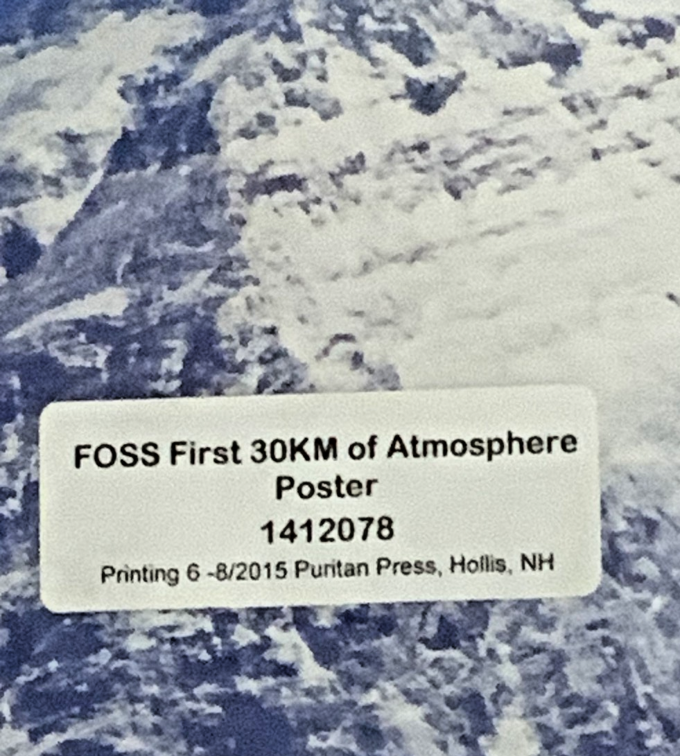 Earth’s Atmosphere Layers Laminated Science Poster 12×60 in - For Classrooms