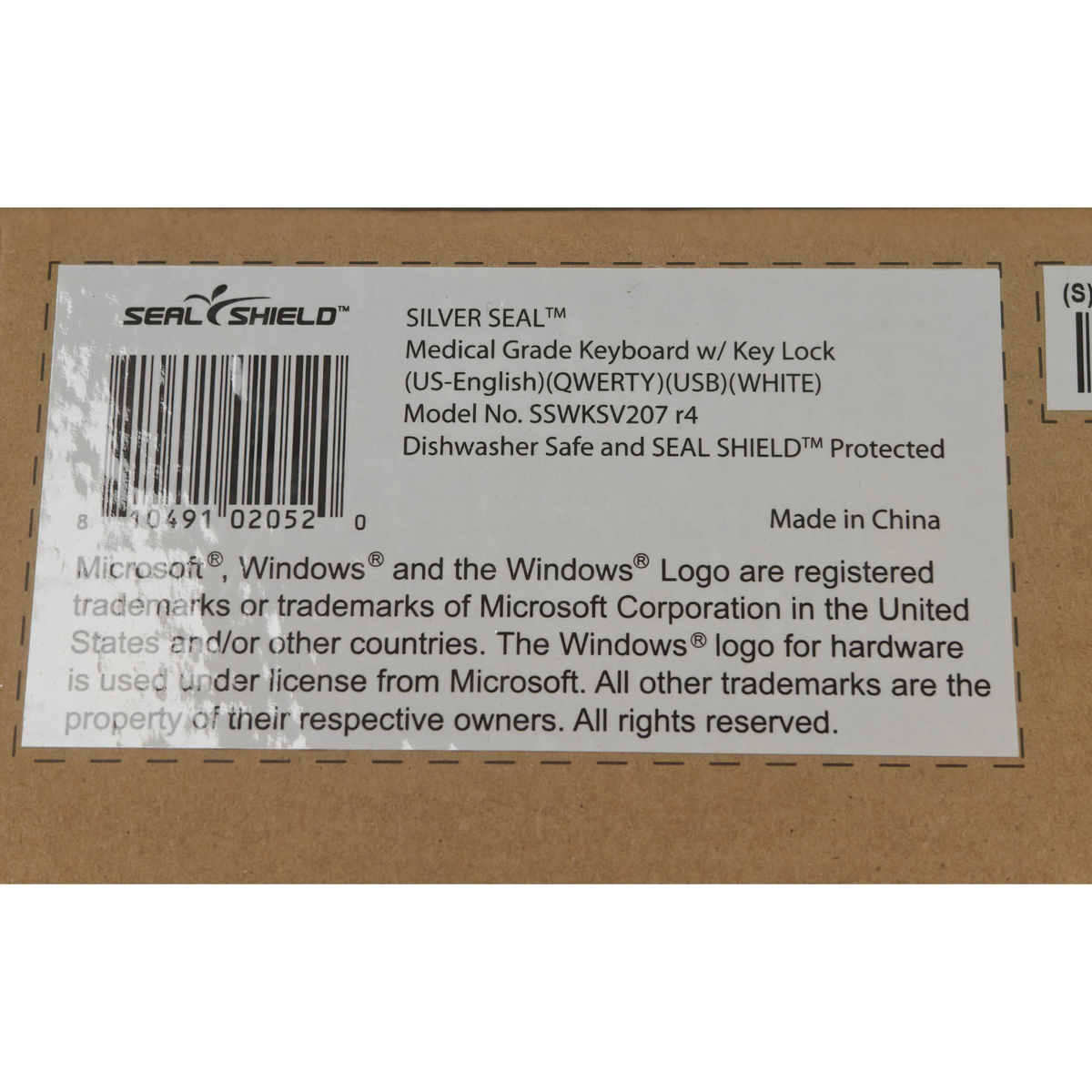 Seal Shield Silver Seal Medical Grade Keyboard White USB Washable SSWKSV207 r4