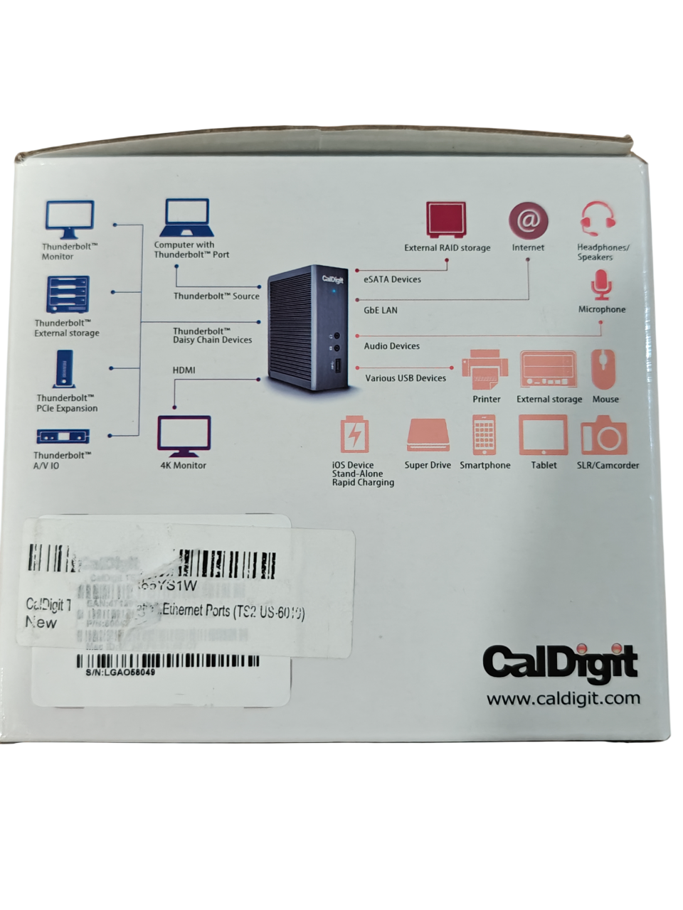 CalDigit TS2 Thunderbolt Dock Station Dual TB2 4K HDMI USB eSATA Ethernet | NEW