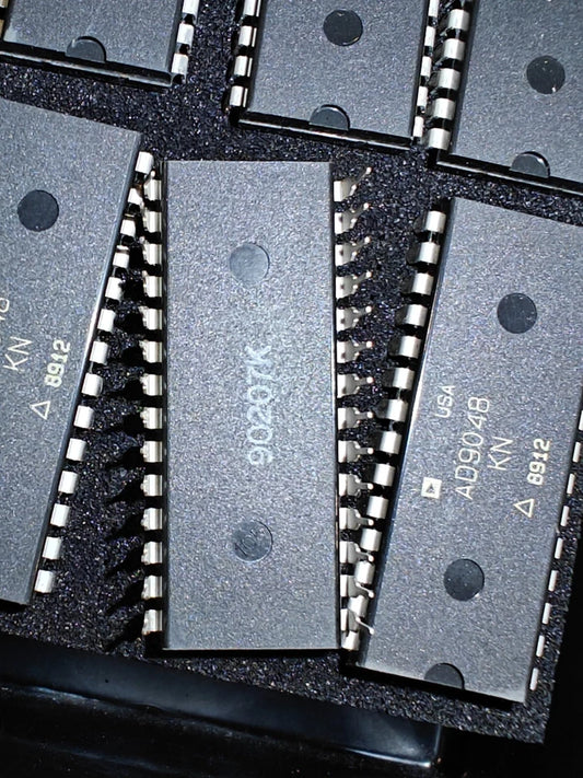 Top view of Analog Devices AD9048KN video ADC integrated circuit