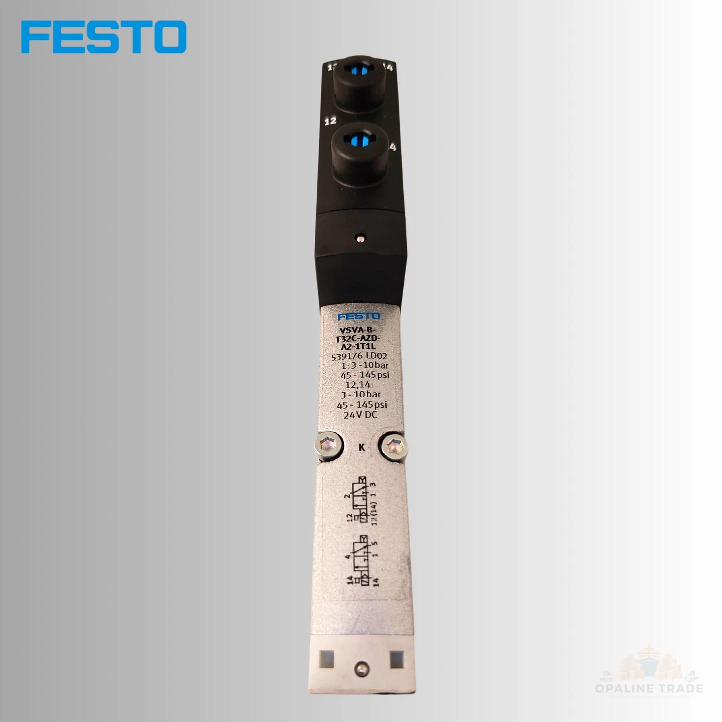 Front view of Festo VSVA pneumatic solenoid valve