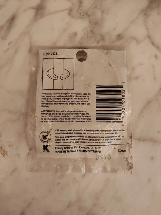 Back view of KEENEY floor and ceiling plate for 1/2 inch iron pipe