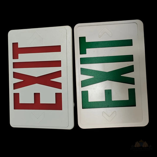 Front view Lithonia exit sign covers 12x8 replacement faces
