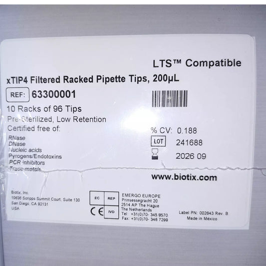xTIP4 200uL Low Retention Sterile Filtered Racked Pipette Tips - LTS Compatible
