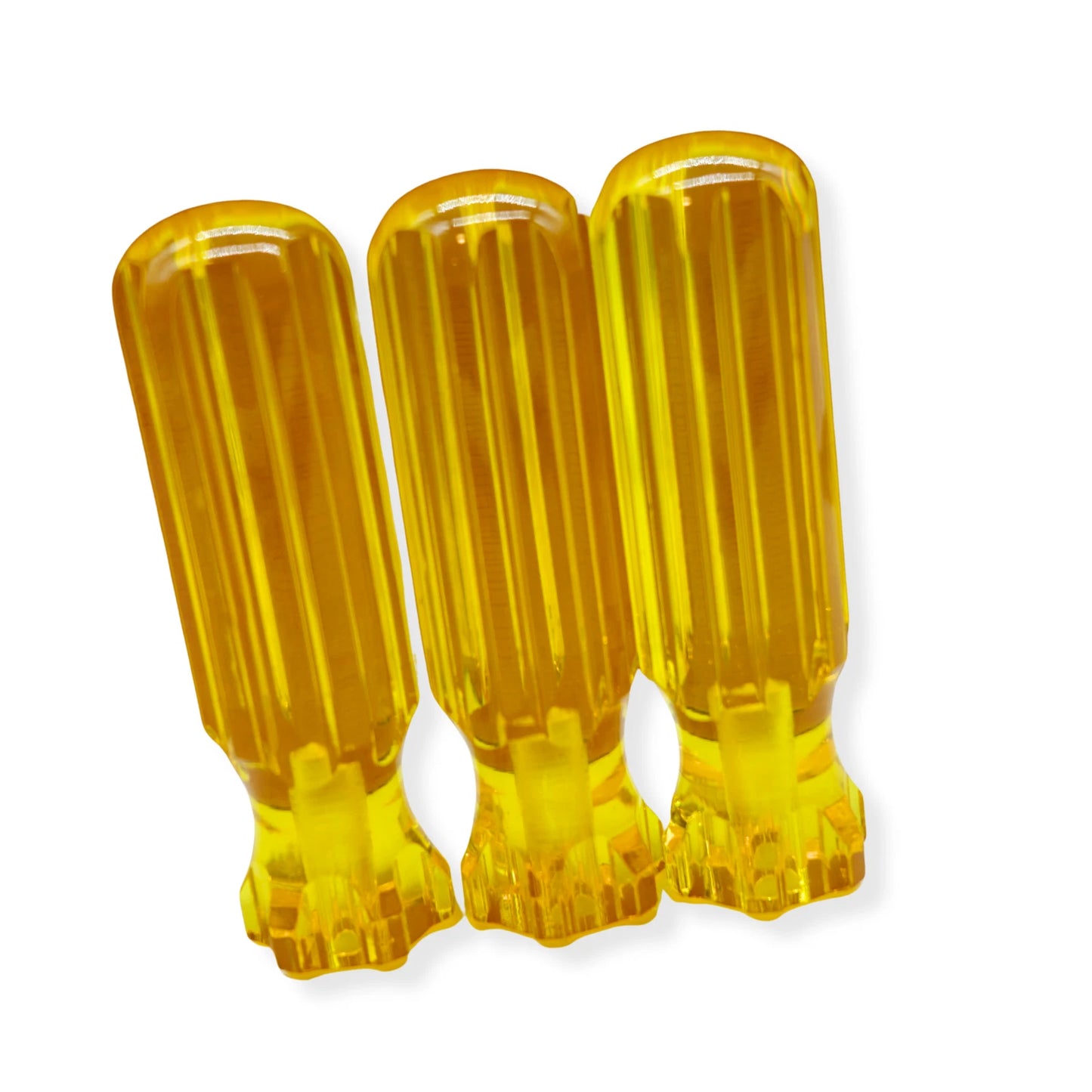 3pk Amber Blank Screwdriver Handles 3.25" Length 7/32" Hole DIY Tool Grips USA