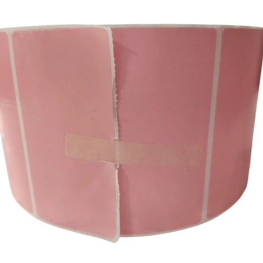 Thermal Transfer Labels 4x2" - Pink, 12000 Count (4 Rolls of 3000) - Industrial