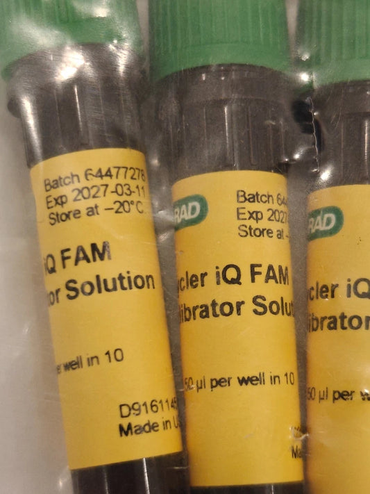 iCycler iQ FAM Calibrator Solution Pkg of 5, 1.5 ml tubes Cat #1708793 EXP 2027
