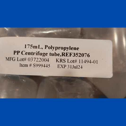 Falcon® 175mL Sterile Graduated Conical Tube w/ Cap, Polypropylene, 8PK, 352076