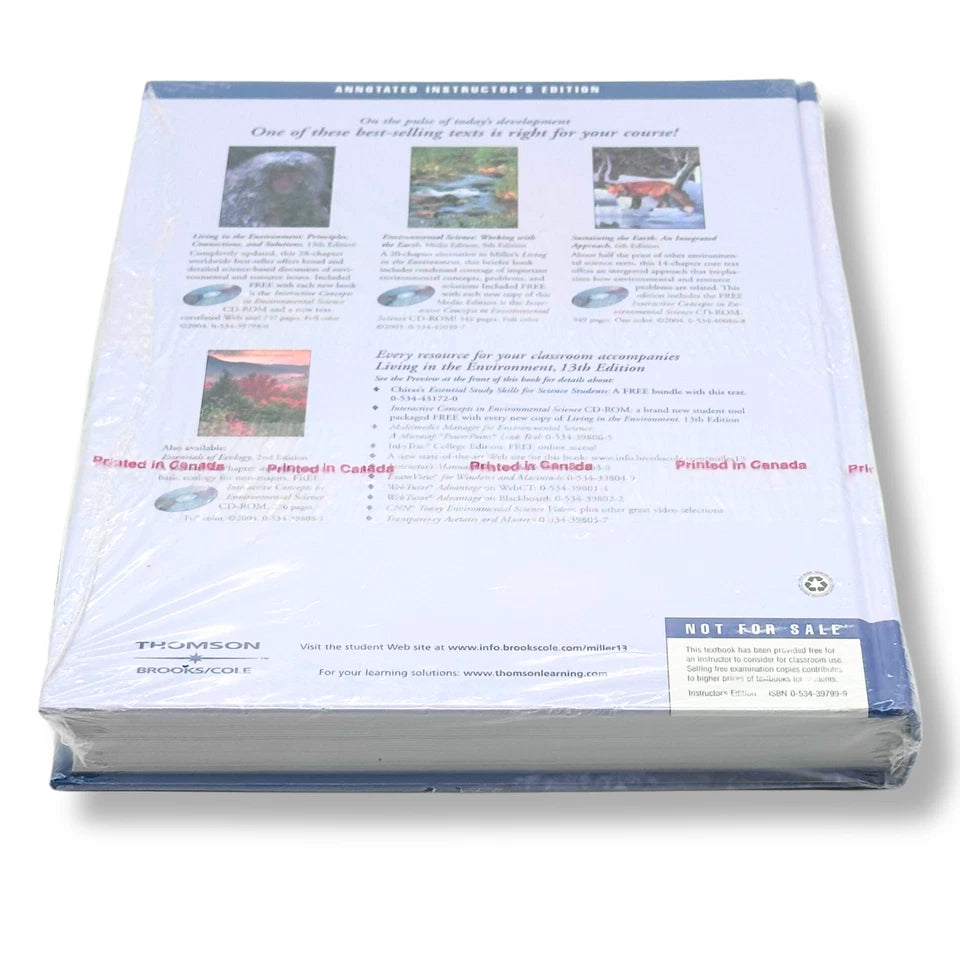 NEW Living In The Environment 13th Edition & CD | Instructor's Edition Annotated