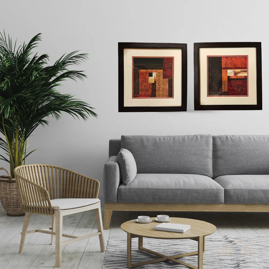 The Moment of Truth I & II Set - Chris Donovan 16x16 Framed Abstract Wall Art