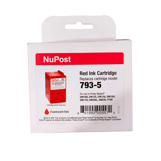 Pitney Bowes 793-5 Compatible Red Ink Cartridge 35ml, Remanufactured