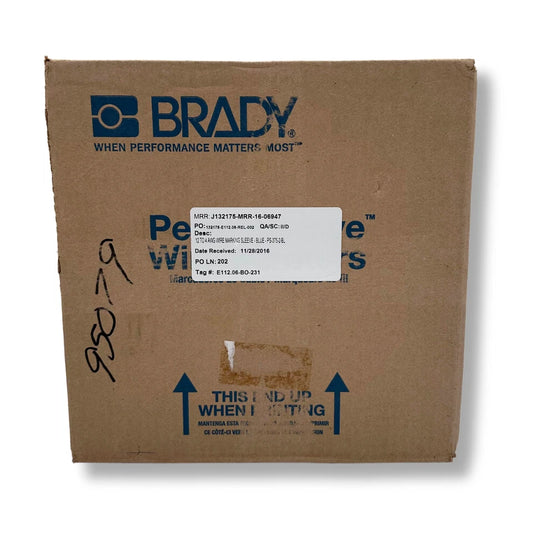 Brady 2" x 0.645" PS-375-2-BL | Blue Heat Shrink Wire Marking Sleeve Labels