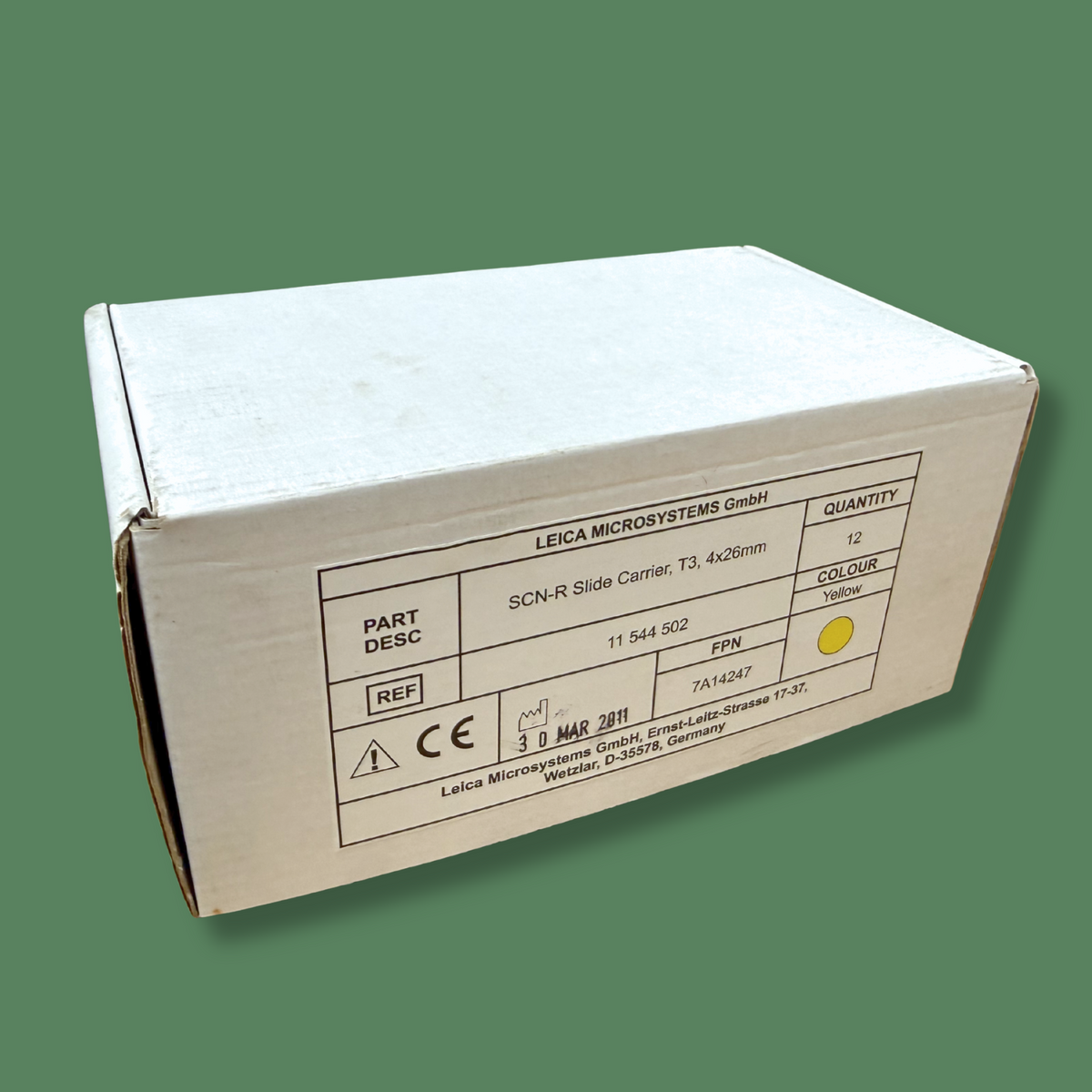 LEICA MICROSYSTEMS SCN-R Slide Carriers 11 544 502 | YELLOW | 12 Per Box