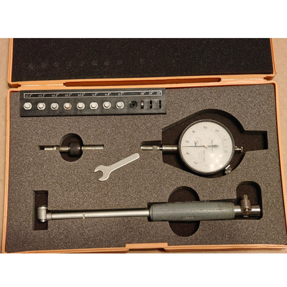 Mitutoyo 511-104N Dial Bore Gauge Set 0.7-1.4" Range .0001" 2923-10 Indicator