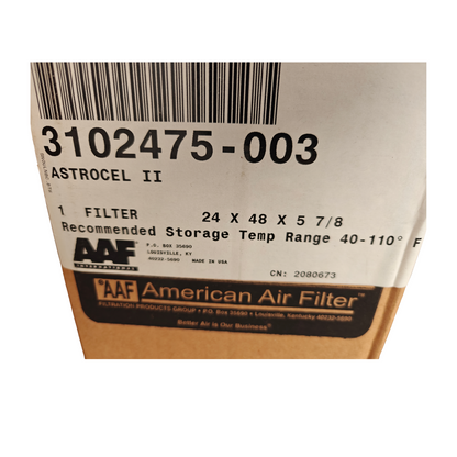 AAF AstroCel II 3102475-003 HEPA Cleanroom Air Filter 24x48x5 7/8  99.999% | NEW