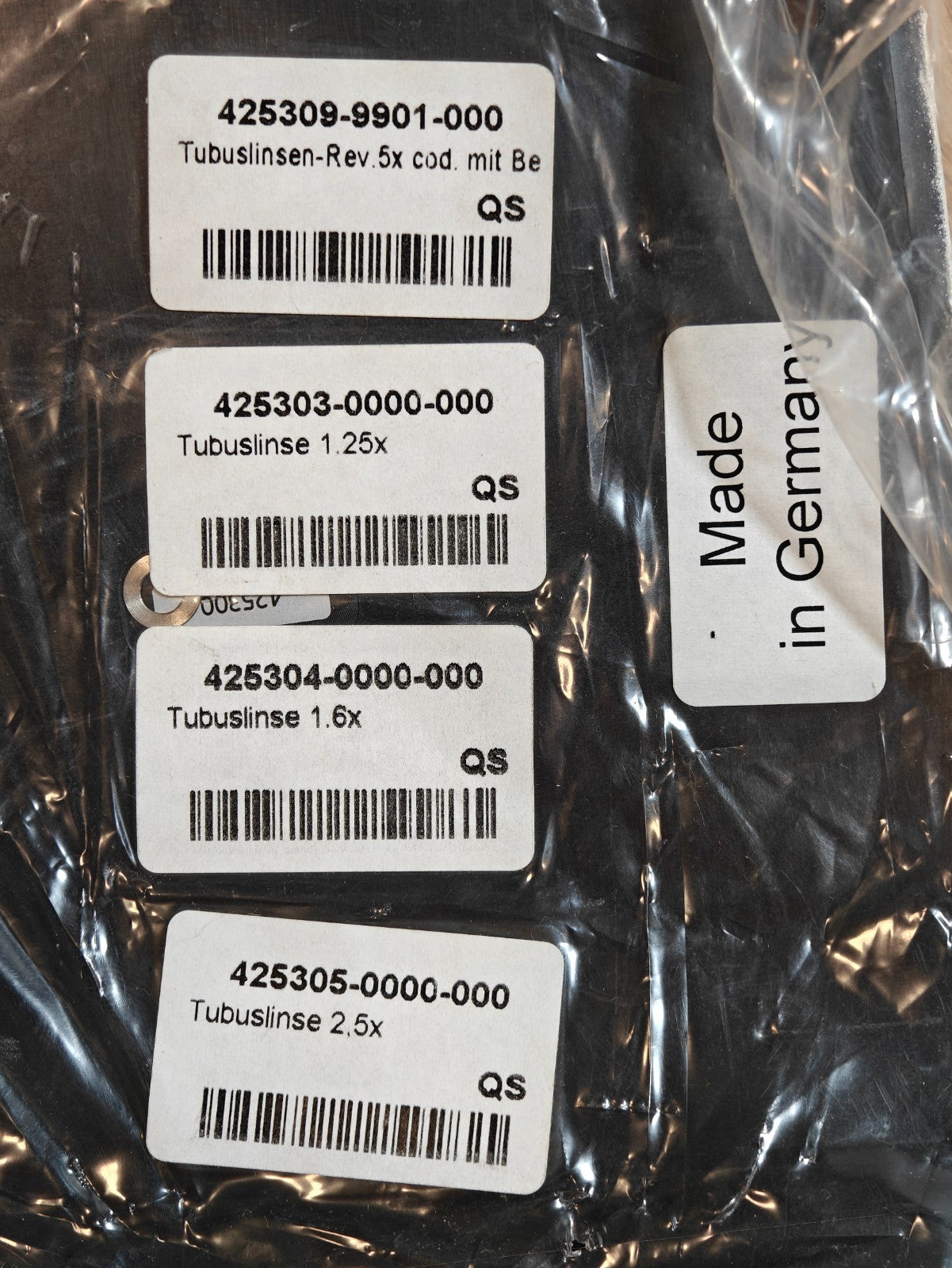 ZEISS Axiovert Microscope Tubus Lens Set  1.25x 1.6x 2.5x 5x OEM | NEW