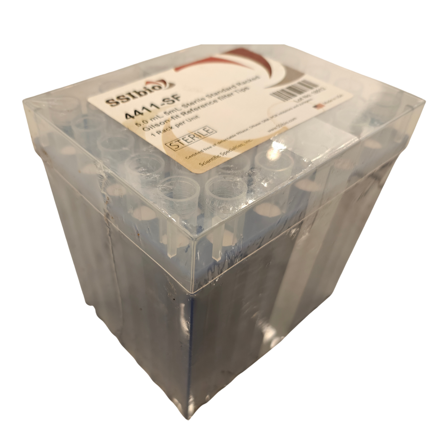 SSIbio 4411-SF 5 mL Macro Tips Gilson-Fit Racked Sterile Filter Pipette Tips NEW