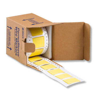 Brady PS-1000-2-YL Yellow PermaSleeve Polyolefin Wire Marking Sleeves 2" x 1.66"