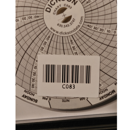 Dickson C083 4" Circular Chart Paper Recorder 7-day 60 Pack | NEW