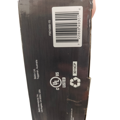 Belkin F9D1000-15 10-Outlet Metal Case Surge Protector 15ft Heavy Duty Cord NEW
