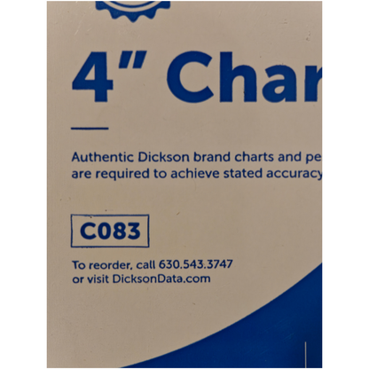 Dickson C083 4" Circular Chart Paper Recorder 7-day 60 Pack | NEW