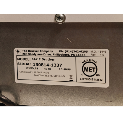 The Drucker Co Horizon 642E Lab Centrifuge 6-Place Clinical Blood Lab - TESTED