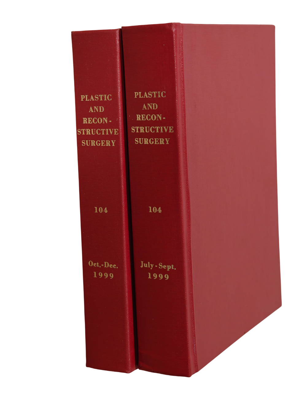 Plastic and Reconstructive Surgery Vol 104 1999 Medical Journal 2-Book Hardcover