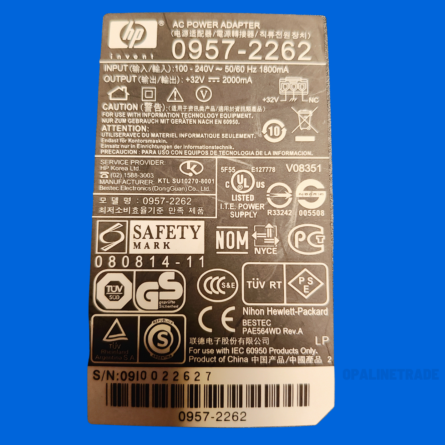 Genuine OEM HP 0957-2262 32V AC Adapter for Officejet Pro 8000 & 8500A Printer