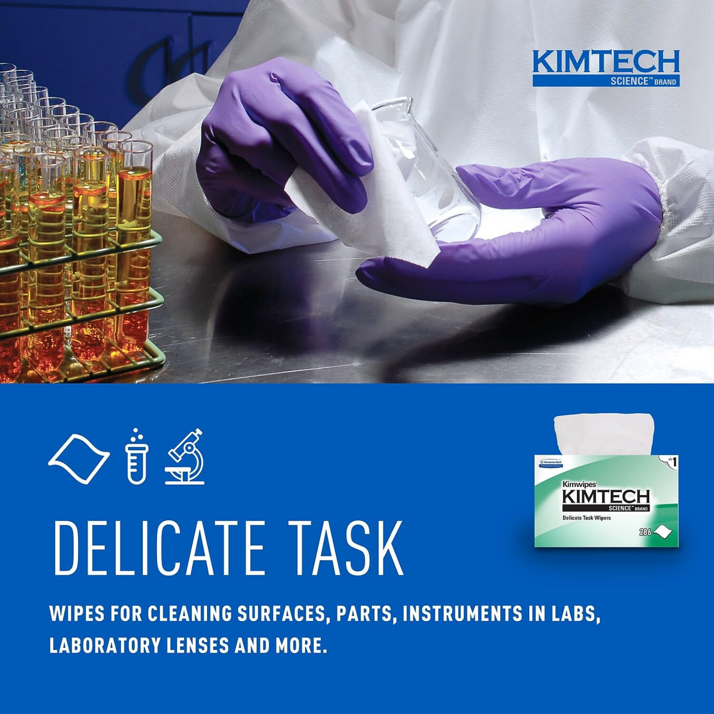 Professional Kimtech Science Kimwipes, 286/Box [Set of 3] 858 Wipes Kimtech