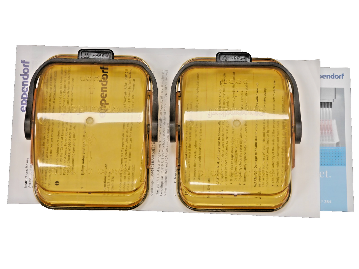 Eppendorf 5820 748.001 Aerosol-Tight Caps for S-4-104 Rotor DWP Buckets Set of 2
