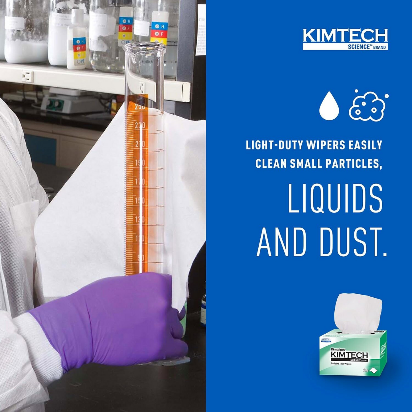 Professional Kimtech Science Kimwipes, 286/Box [Set of 3] 858 Wipes Kimtech