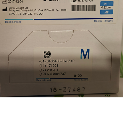 Merck Millipore SLGSM33SS Millex-GS Syringe Filter 33mm 0.22um 50pk | NEW