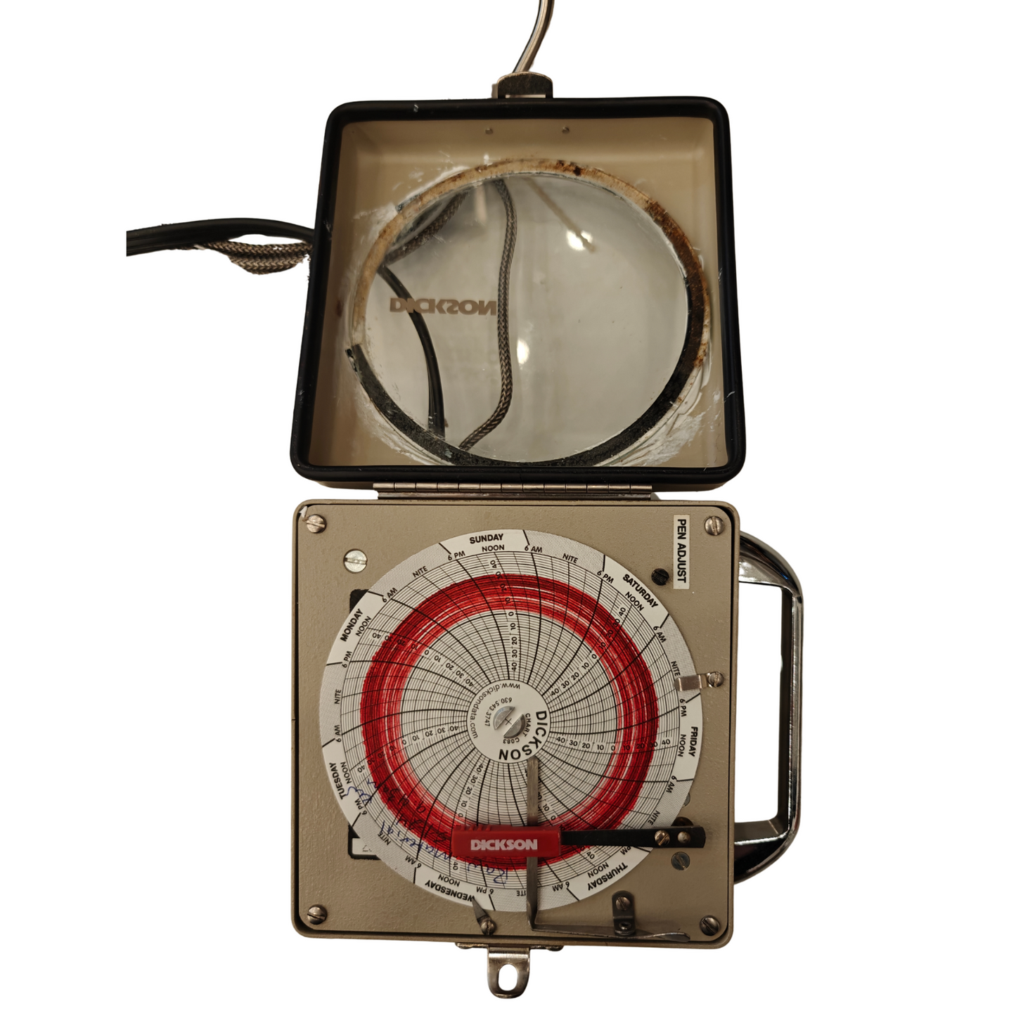 Dickson DT450CE17A 4" Distant Temp Chart Recorder -50 to 50C 120V with Probe