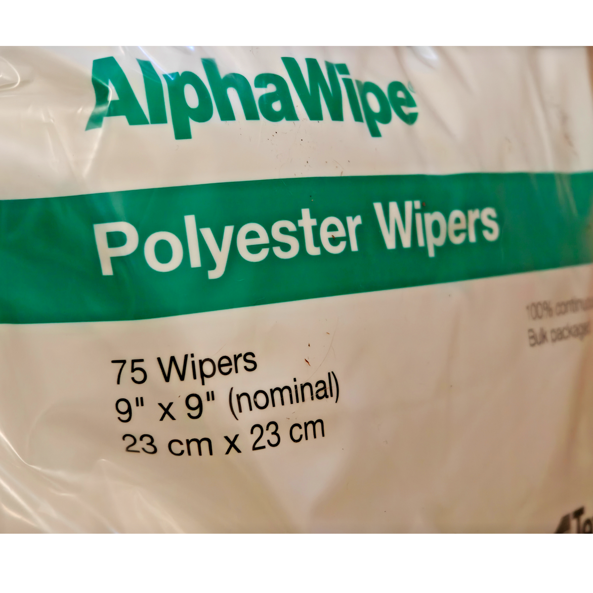 Texwipe TX1009B AlphaWipe Polyester Dry Cleanroom Wipers 9"x9" | 75/Pack | NEW