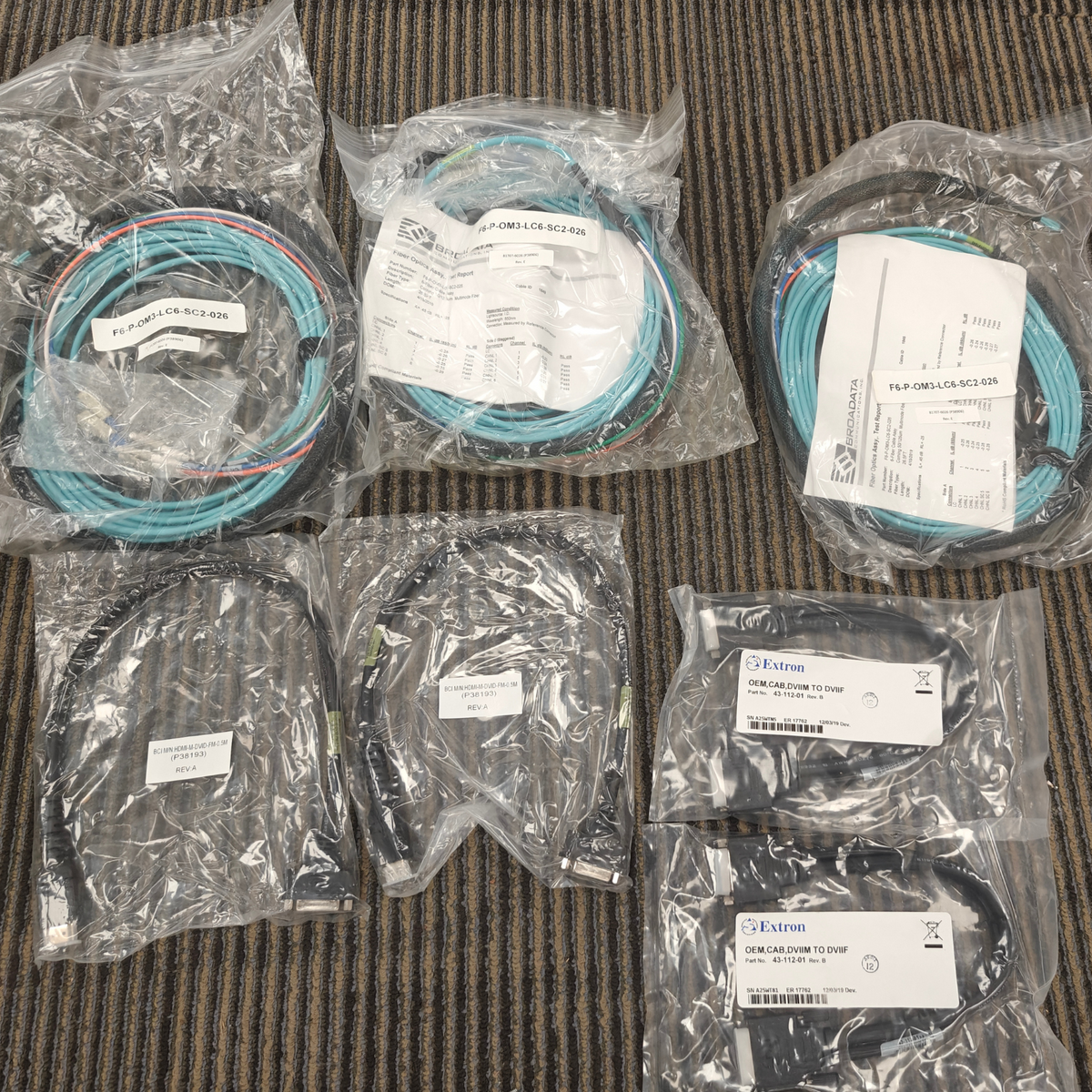 Stryker 1688 DVI Fail-Safe Package 0678008007 Extron Fiber Cables OEM - NEW