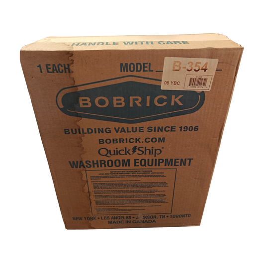 Bobrick B-354 Partition-Mounted Sanitary Napkin Disposal 1.3-Gallon | NEW