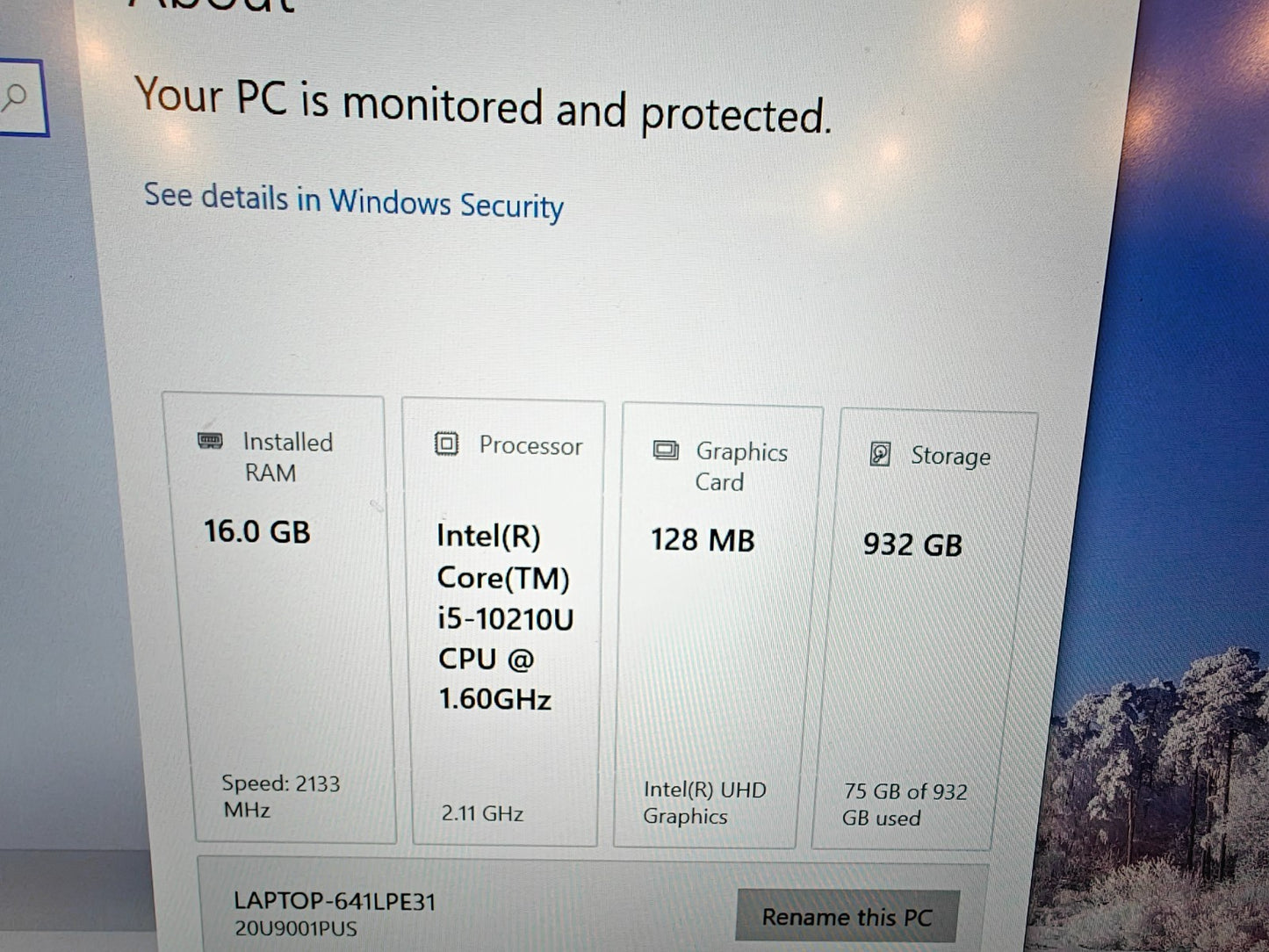 Lenovo ThinkPad X1 Carbon Gen 8 Laptop i5-10210U 16GB 1TB SSD