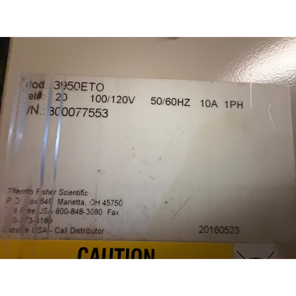 Thermo Scientific 3950ETO Reach-In CO2 Incubator Lab 120V - TESTED