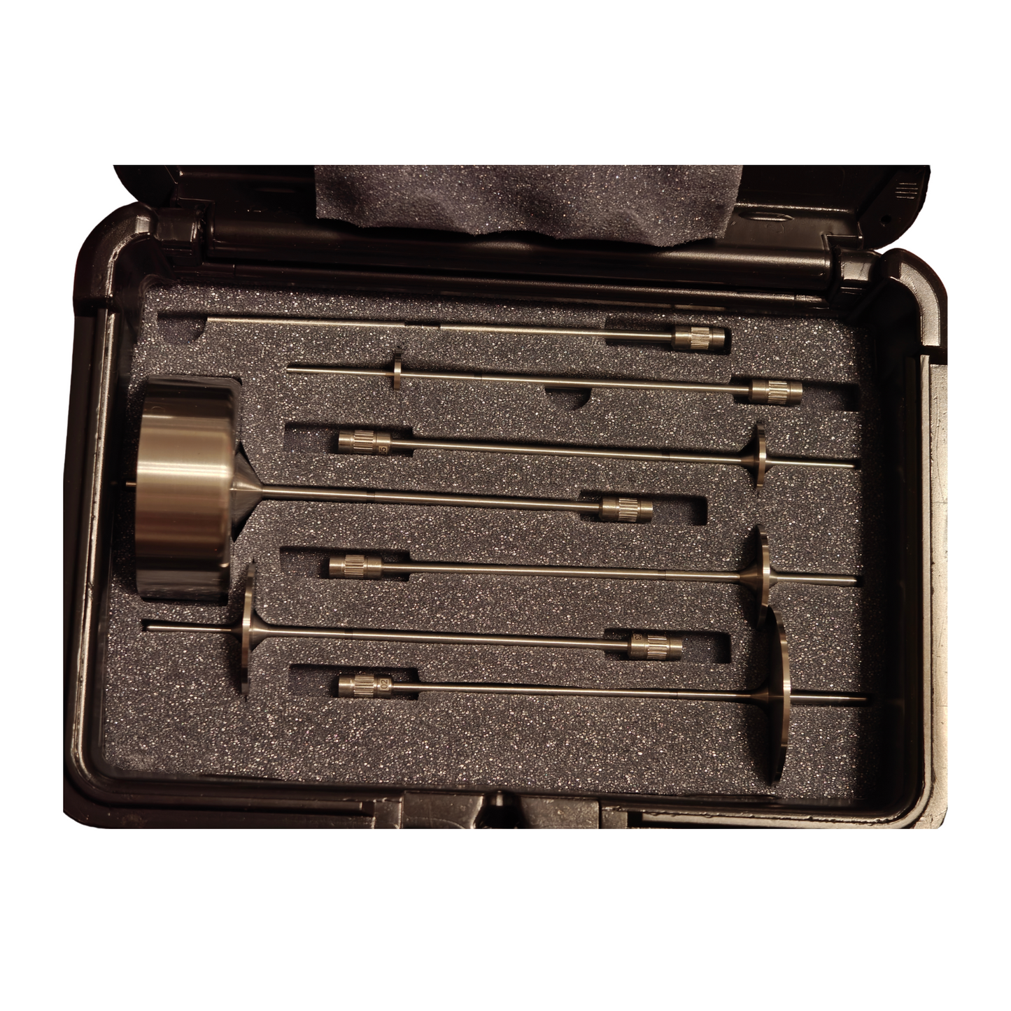 Brookfield Ametek RV Viscometer Spindle Set 316 SS Spindles 1-7 w/ Hard Case