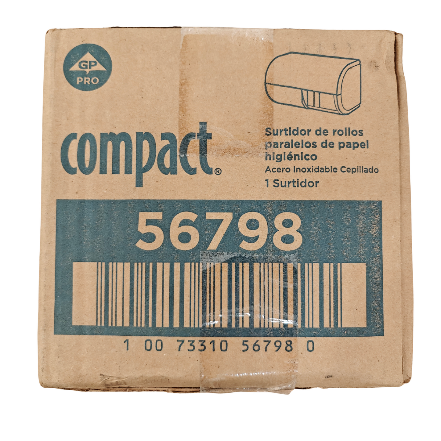 GP Pro Compact 56798 Side-By-Side Double Roll Toilet Paper Dispenser | NEW