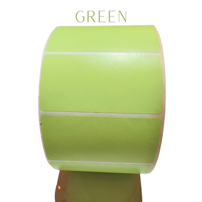 4x2" Thermal Labels, 3" Core: Blue/Pink/Yellow/Green, Pick Color, 3000-Roll