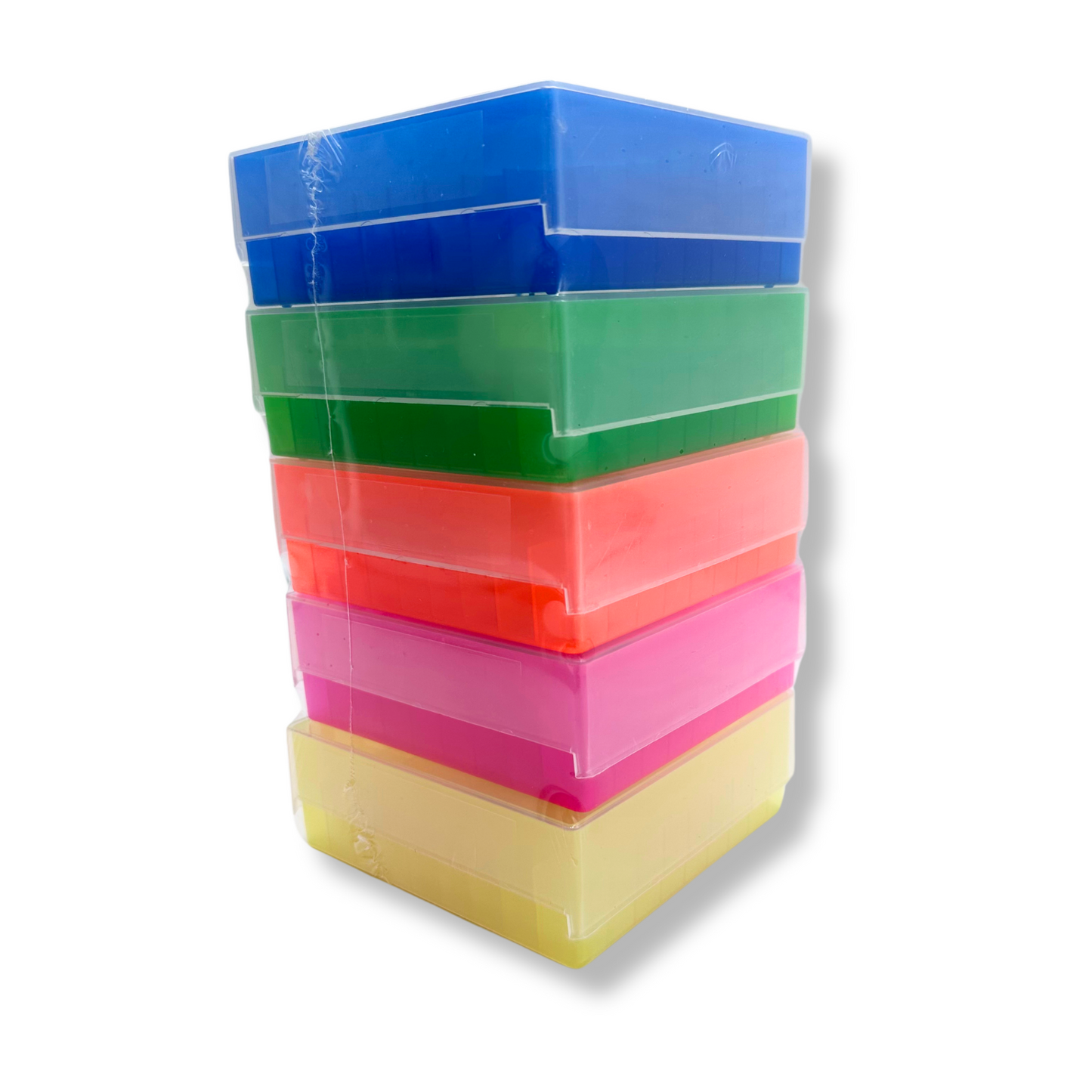 USA Scientific 81-Place Freezer Boxes Pack of 5, Mixed-Color, 405 Vial Capacity