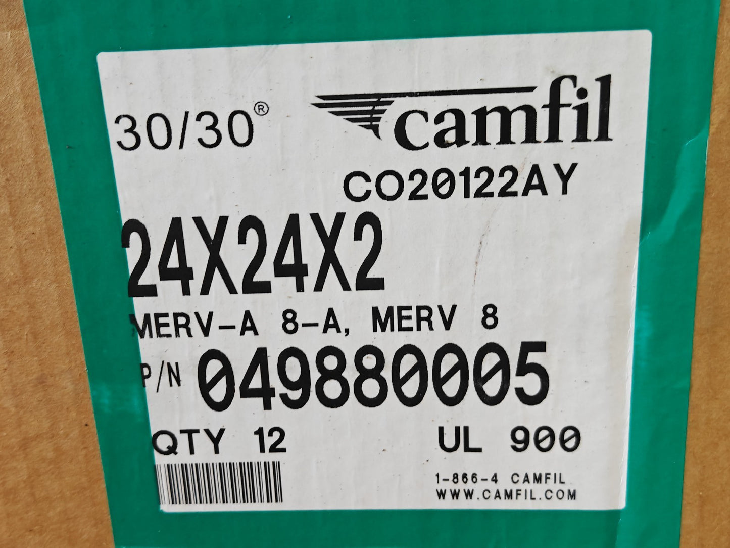 Camfil Farr 30/30 049880005 HVAC Pleated Air Filters 24"x24"x2" | 10-Pack  | NEW