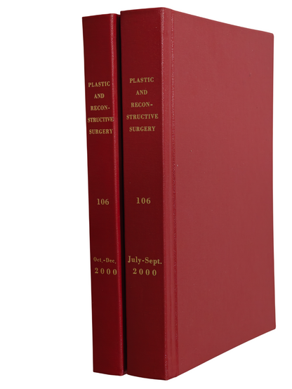 Plastic and Reconstructive Surgery Vol 106 2000 Medical Journal 2-Book Hardcover